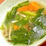 小松菜としめじの中華スープ